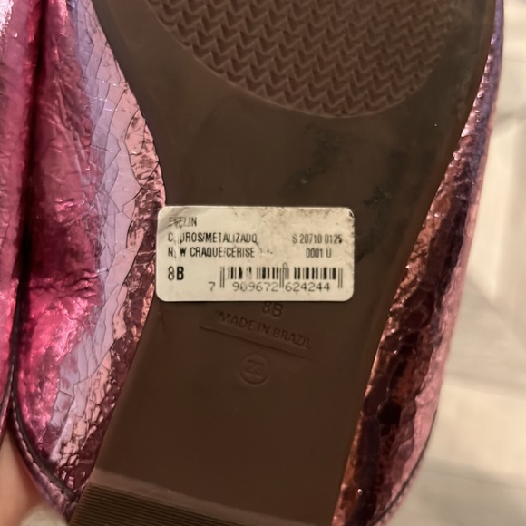 Schutz Evelin Metallic Pink Mules - Size 8 - Picture 4 of 4